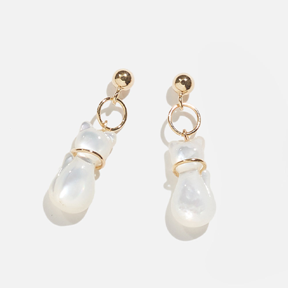 Jewel closet by L&Co. ピアス レディース K10 10金 猫 ねこ ネコ 