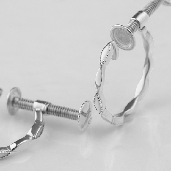 Jewel closet by L&Co. フープ イヤリング ネジ式 レディース メンズ 