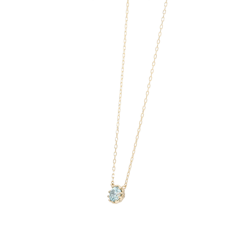 Jewel closet by L&Co. ネックレス K10 ジルコン ブルー カラー