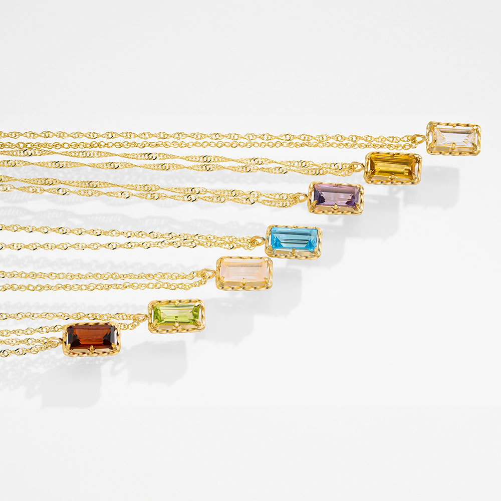 ネックレス K10 イエローゴールド アメジスト 四角 宝石 小さめ オフィスカジュアル 紫 パープル 色石 L&Co.（エルアンドコー） | Jewel closet by L&Co. | 11