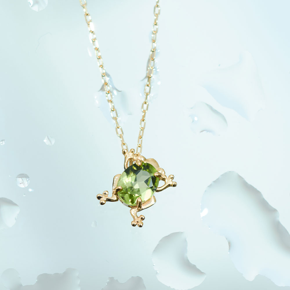 Jewel closet by L&Co. ネックレス K10 カエル ペリドット