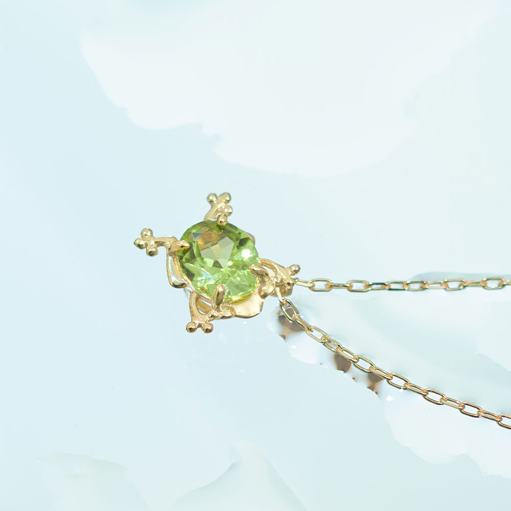 Jewel closet by L&Co. ネックレス K10 カエル ペリドット