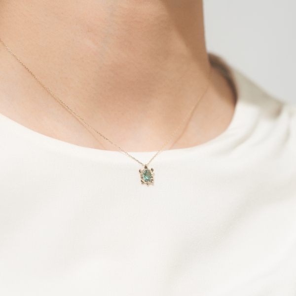 Jewel closet by L&Co. ネックレス K10 カメ カラーストーン 10金