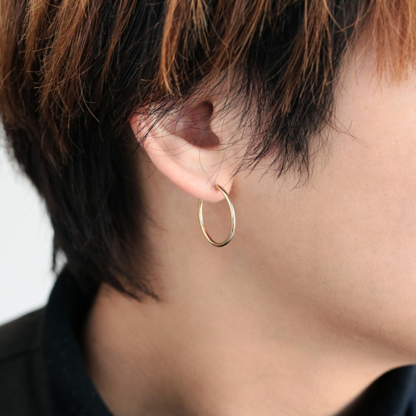 Jewel closet by L&Co. ピアス レディース メンズ フープ K18 18