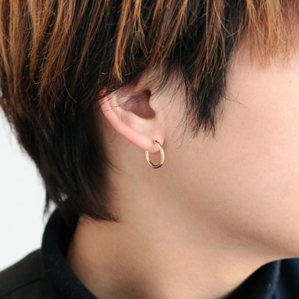 L & Co. ゴールドフープピアス k18 Jewel closet by L&Co. ピアス K18 フープ レディース