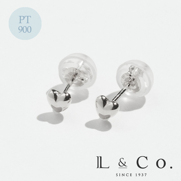 Jewel closet by L&Co. ピアス レディース プラチナ Pt900 ハート 地金