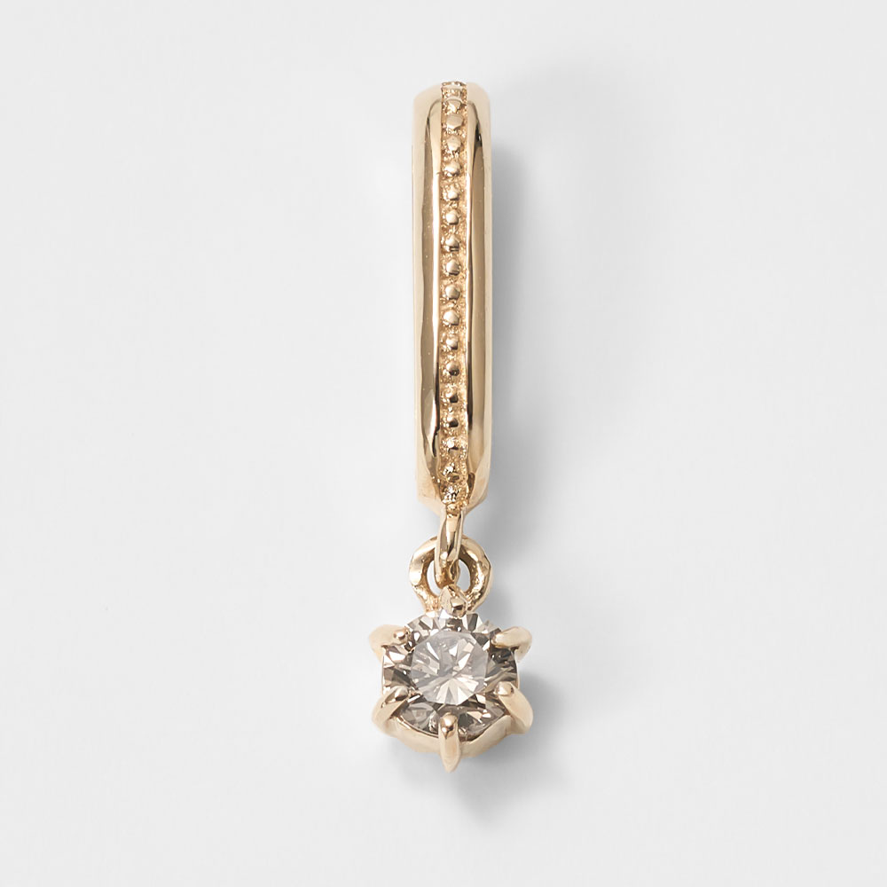 ペンダントトップ K10 ダイヤモンド 0.06ct ネックレス チャーム ペンダントヘッド 10金 イエローゴールド L&Co. エルアンドコーの画像