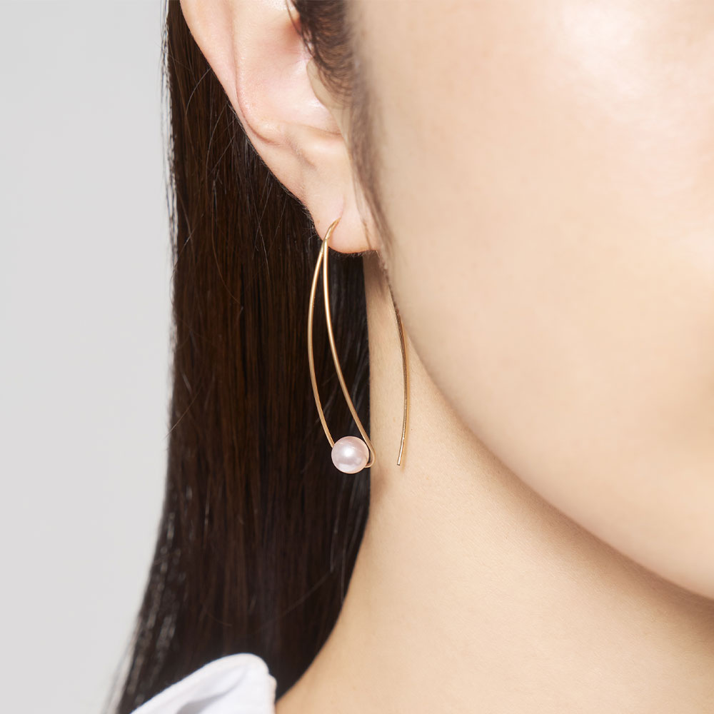 Jewel closet by L&Co. ピアス K10 イエローゴールド カラーシェル