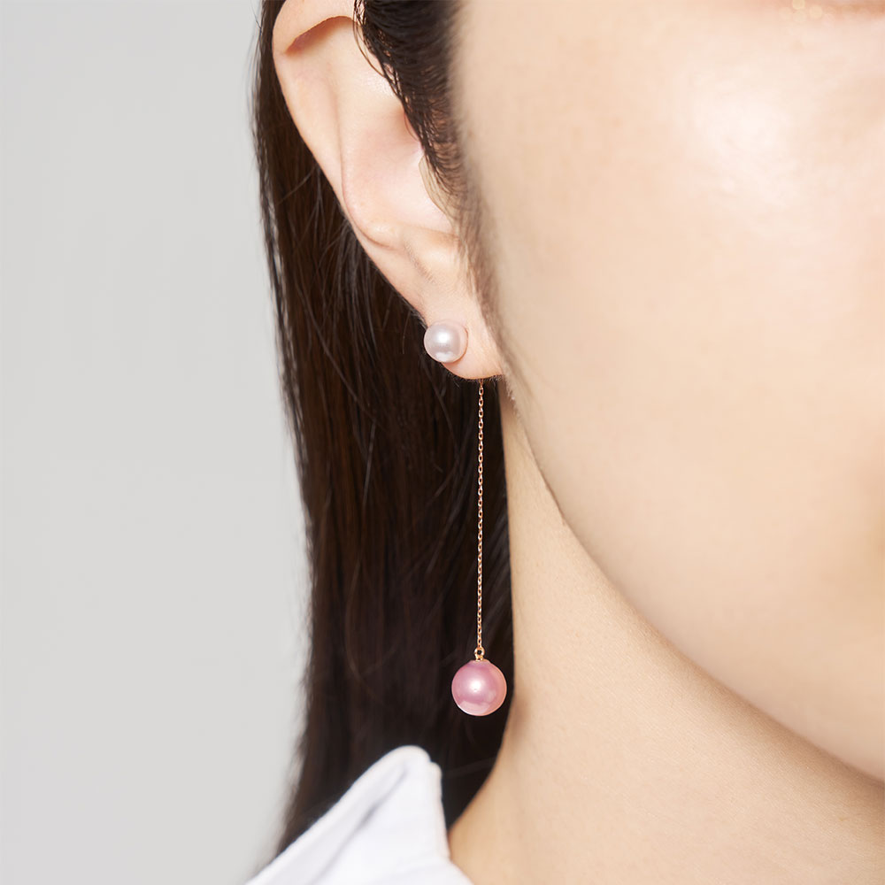 Jewel closet by L&Co. ピアス K10 ピンクゴールド カラーシェルパール 