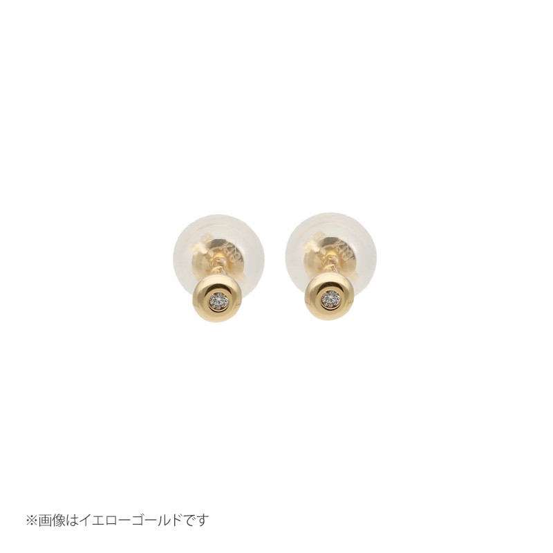 ピアス レディース ダイヤモンド 0.005ct シンプル K18 18金 スタッド 