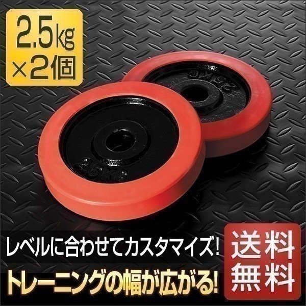 1年保証 ダンベル バーベル 用 プレート 2.5kg 2個セット