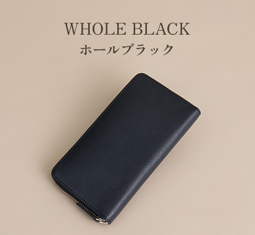   長財布 ラウンドファスナー ブラック LIB] ラウンドファスナー長財布 (フルオープン) 本革 撥水 メンズ
