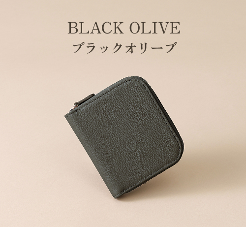 LIB] ラウンドファスナー二つ折り財布 本革 撥水 オリジナルレザー