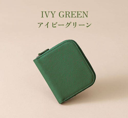 LIB] ラウンドファスナー二つ折り財布 本革 撥水 オリジナルレザー