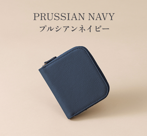 LIB] ラウンドファスナー二つ折り財布 本革 撥水 オリジナルレザー