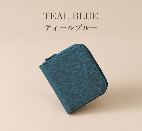 LIB] ラウンドファスナー二つ折り財布 本革 撥水 オリジナルレザー