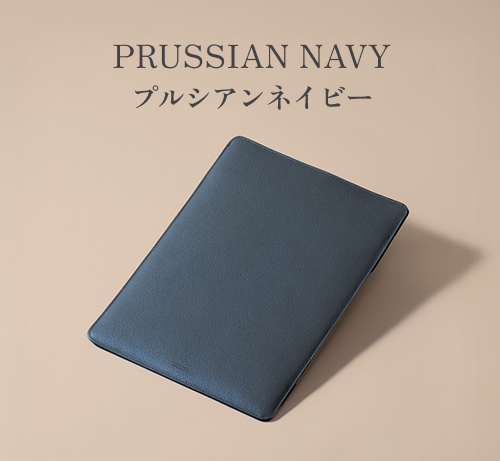 ノートスリーブ ブラック×ネイビー LIB]PCスリーブ ノートPCケース パソコン 本革 メンズ レディース 男女