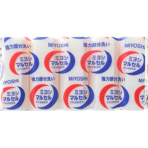 ミヨシマルセル　5個×10セット　計50個　強力部分洗い　天然油脂使用　固形石鹸 ミヨシマルセルせっけん 140g×5個入り : ロジックスYahoo!店 - 通販