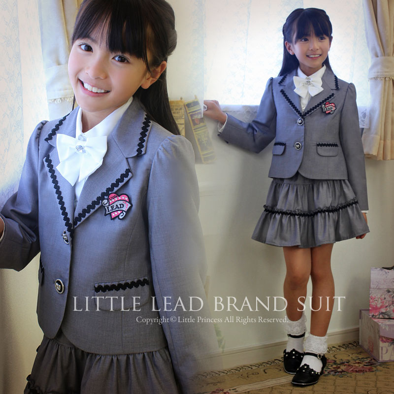 子供スーツ LITTLE LEAD グレー×グレー