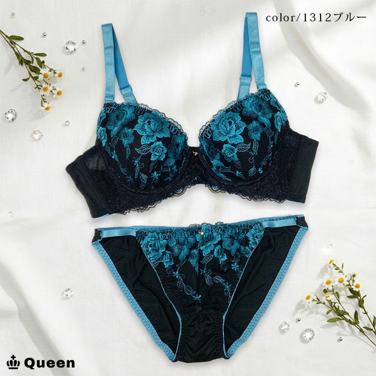 大きいサイズ ブラジャー ショーツセット レディース 下着 D85 D90 D95