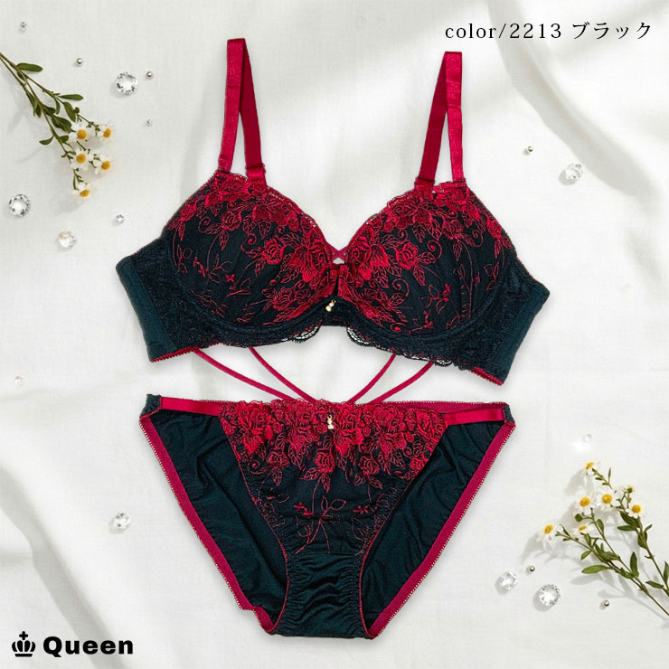 ブラジャー 大きいサイズ レディース ショーツセット ブラショーツセット 脇高ブラ 下着 Eカップ E80 E85 E90 E95 E100 レースブラ ランジェリー 刺繍 |  | 11