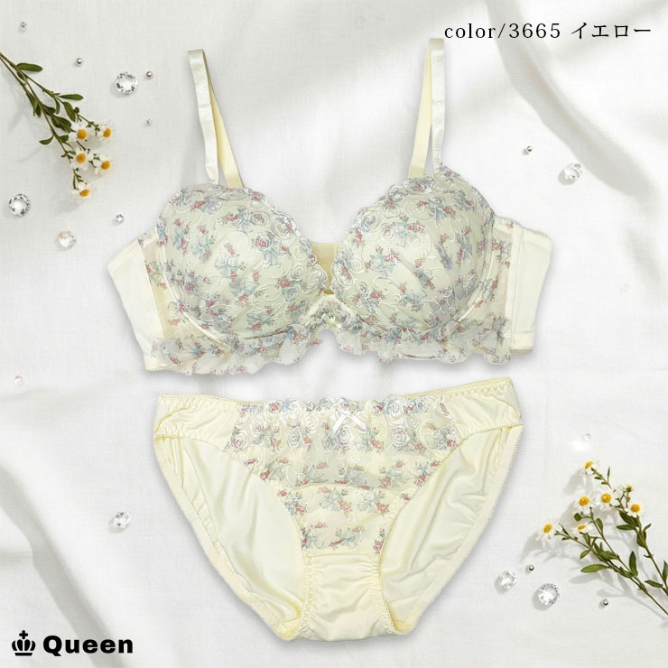 大きいサイズ ブラショーツセット レース モールドカップ 下着セット