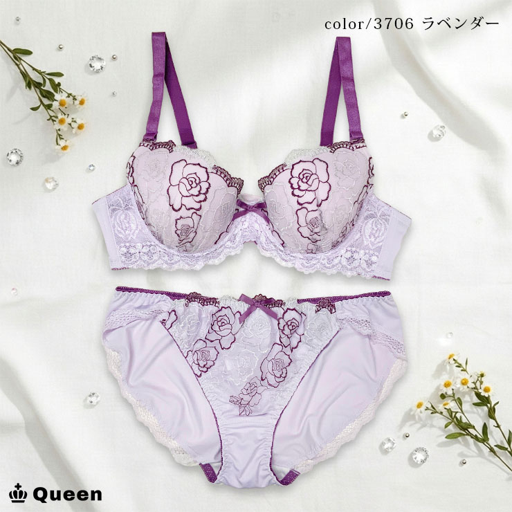 大きいサイズ ブラショーツセット レース モールドカップ 下着セット