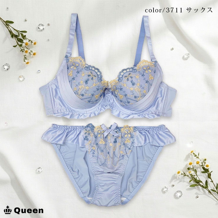 大きいサイズ ブラショーツセット レース モールドカップ 下着セット