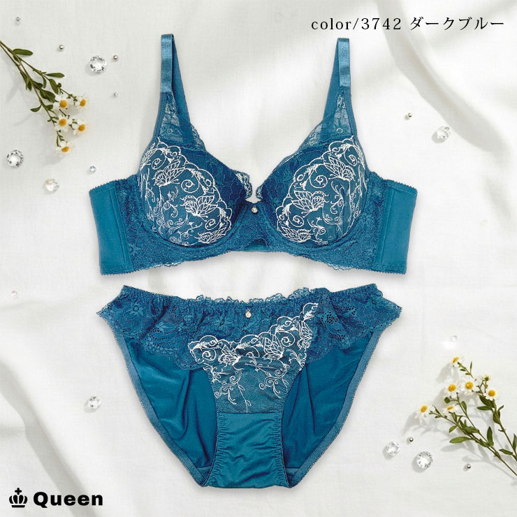 大きいサイズ ブラショーツセット レース モールドカップ 下着セット
