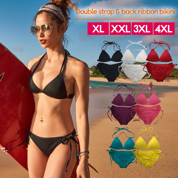 水着 体型カバー 痩せる ぽっちゃり 大きいサイズ 3点セット 3xl 韓国 ビキニ レディース