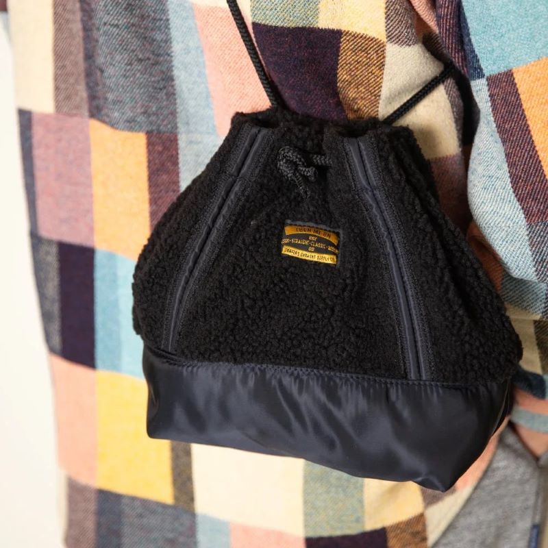 ボア巾着ポーチ"/abrbrbra