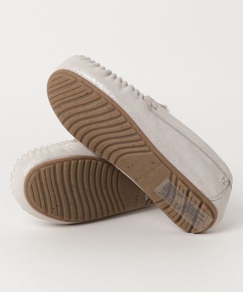 emu エミュ　オーストラリア　　モカシン　シルバー　リボン　美品　8 EMU Australia（エミュ オーストラリア） EMU エミュー オーストラリア