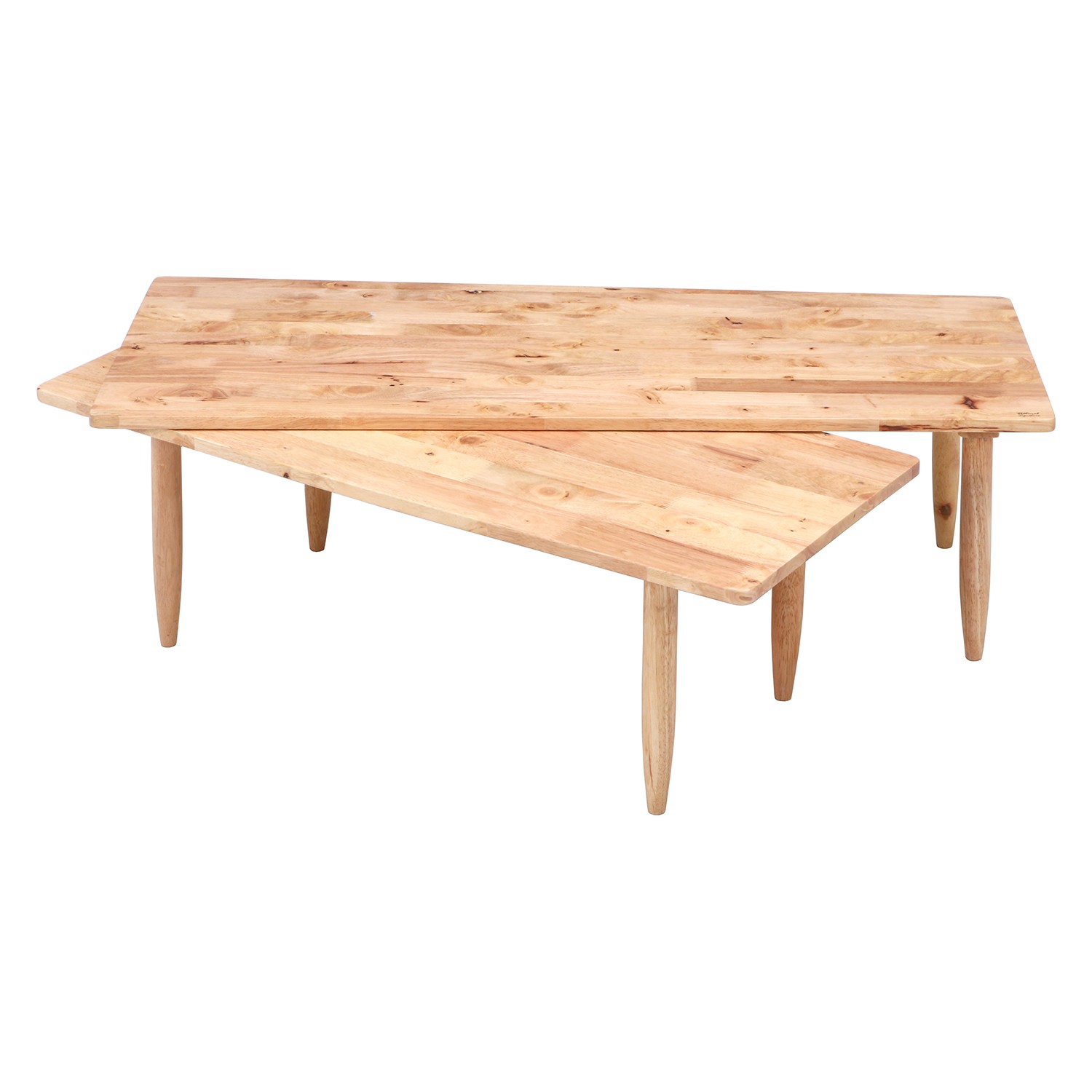 テーブル ローテーブル センターテーブル 360度 回転式 リビングテーブル おしゃれ 天然木 ツイン｜la-nature-shop｜02
