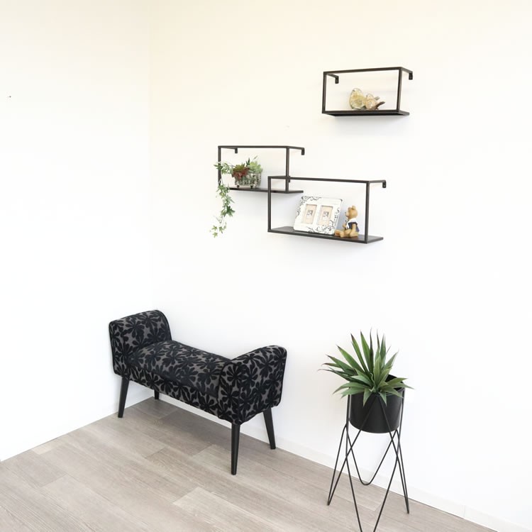 ウォールシェルフ 3個セット スクエア 壁掛け 棚 ウォールラック