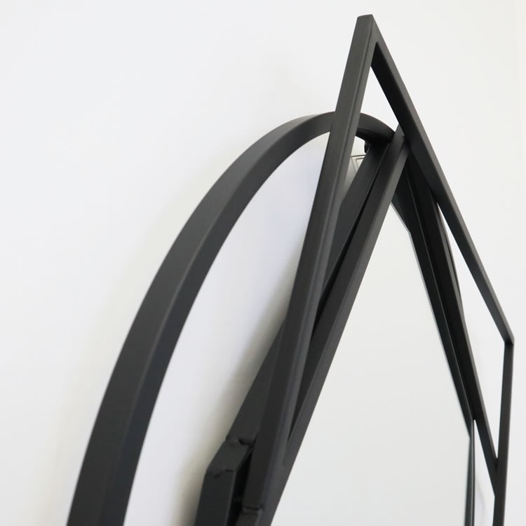 ミラー 壁掛け 大型 壁掛け鏡 ウォールアート アイアン 壁掛けミラー 壁飾り ミルオ君の鏡工房 スタンドミラー アーチ型 180x80cm 姿見 全身鏡