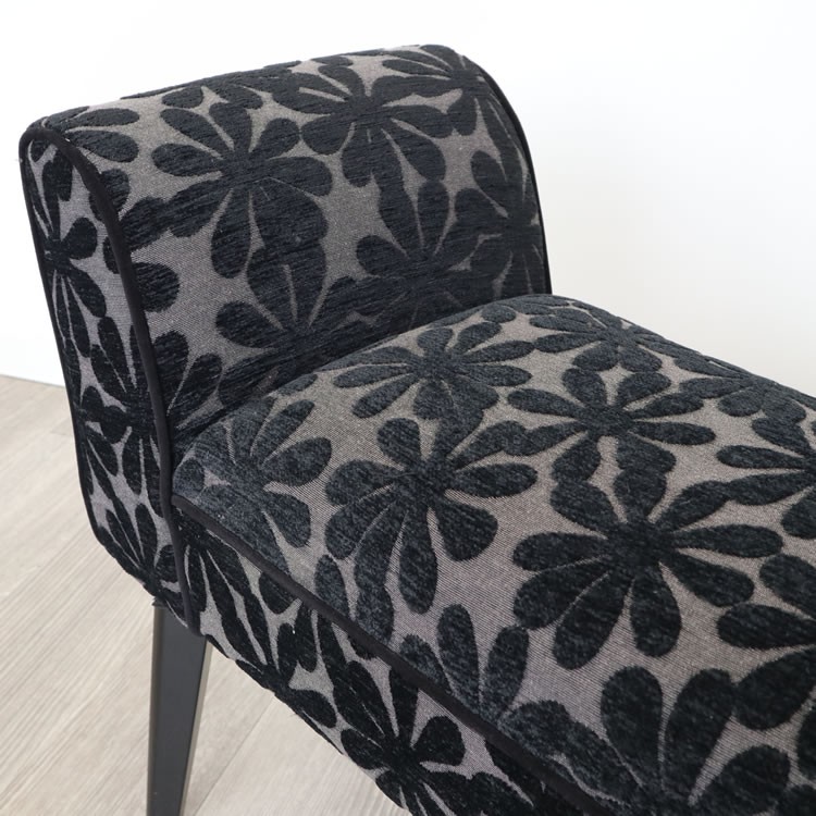 スツール モダンテイスト ベンチ 椅子 腰掛け おしゃれ ファブリック 花柄