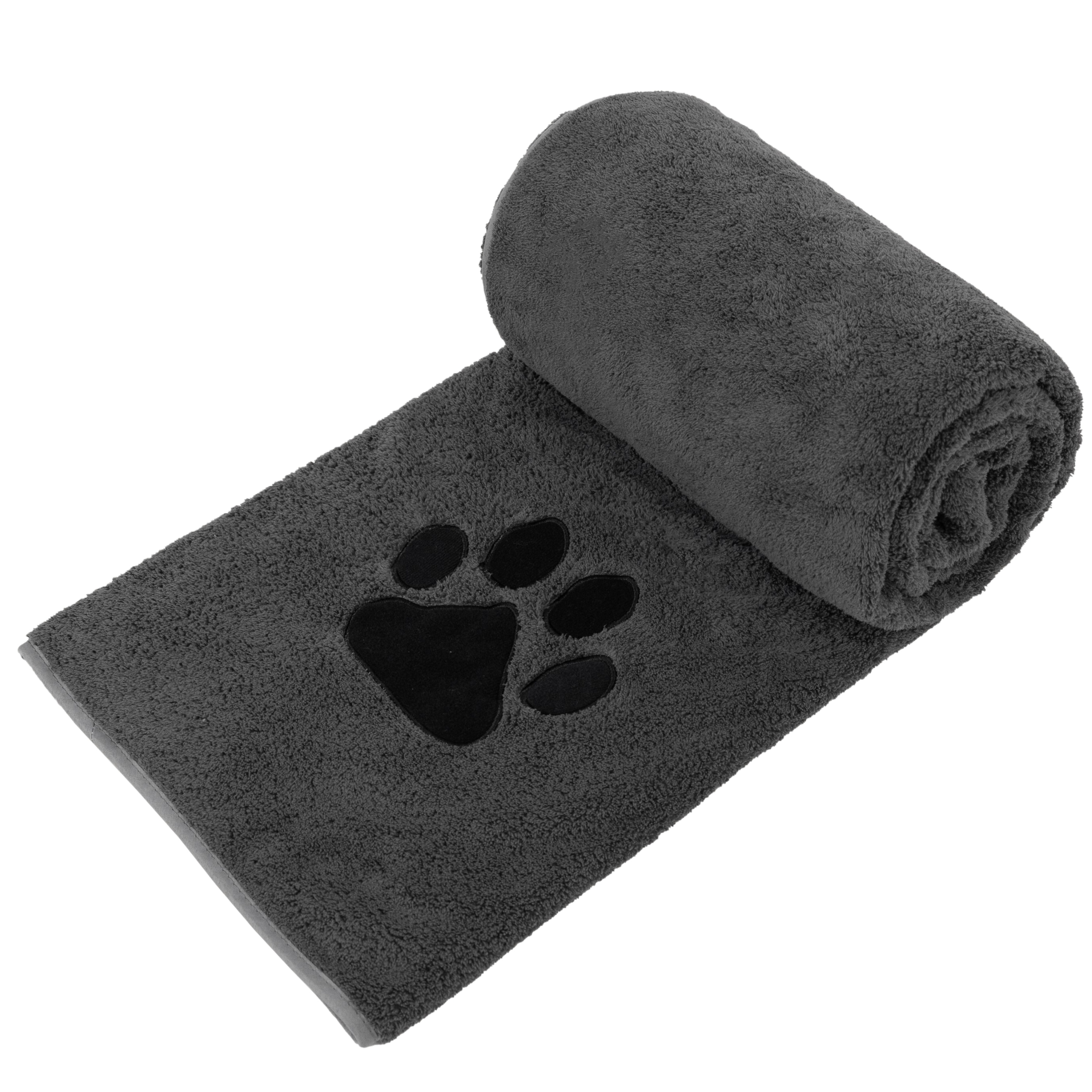 Perco ペット用タオル 大判 超吸水 ペットタオル 犬タオル 厚手 マイクロファイバー 犬 猫 体拭き (75cmx127cm)