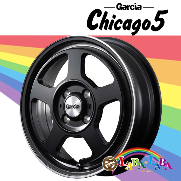 ホイール 12インチ 12×4.0J +42 PCD100 4穴 MID GARCIA Chicago5 (1240 +42 100-4H)｜laba-laba-ys