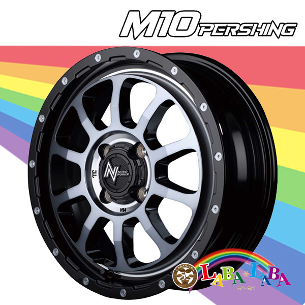 ホイール 15インチ 15×5.0J +45 PCD100 4穴 MID NITRO POWER M10 PERSHING KC 4本セット (1550 +45 100-4H)