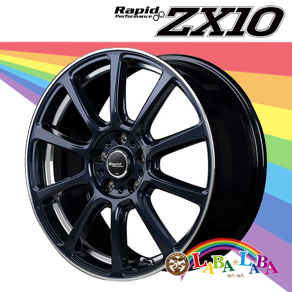 ホイール 17インチ 17×7.0J +50 PCD114 5穴 MID Rapid Performance ZX10 4本セット (1770 +50 114 5H) :zsubawitem1 midzx10blue 1770 50 114 5h 4:ラバラバ