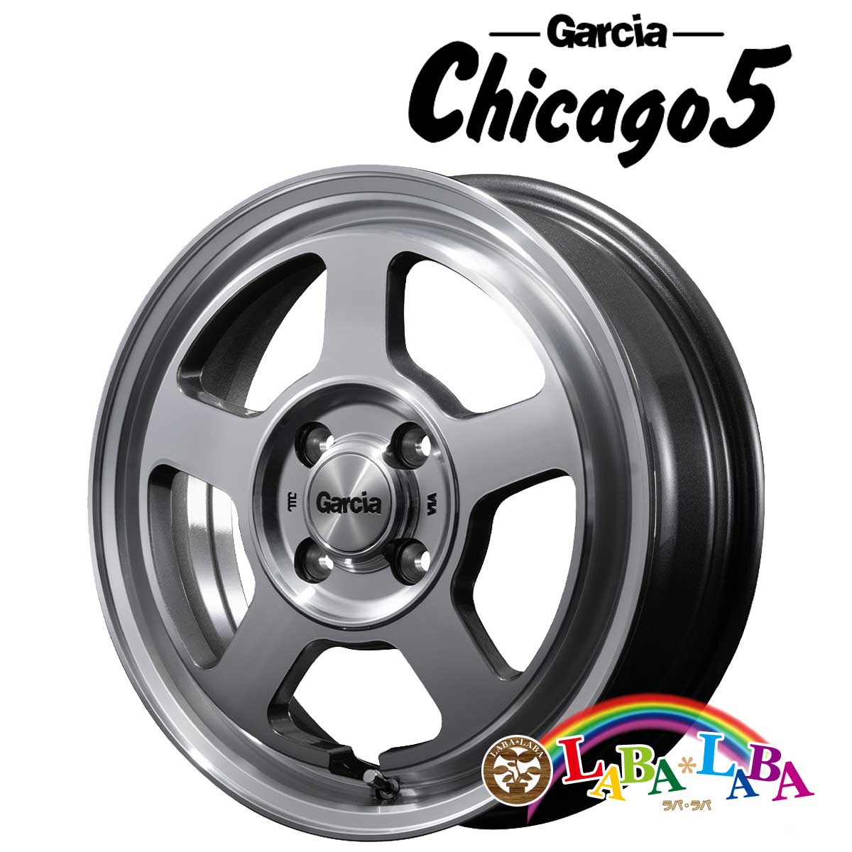 ホイール 12インチ 12×4.0J +42 PCD100 4穴 MID GARCIA Chicago5 4本セット (1240 +42 100-4H)｜laba-laba