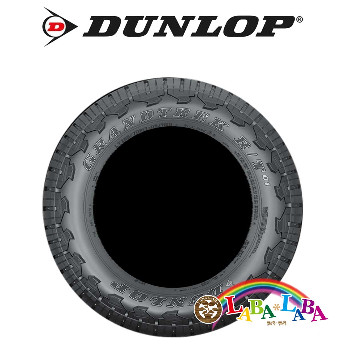 ★ゴムバルブ付 35×12.50R20 121Q ダンロップ R/T01 ラギッドテレーン 4本セットの画像