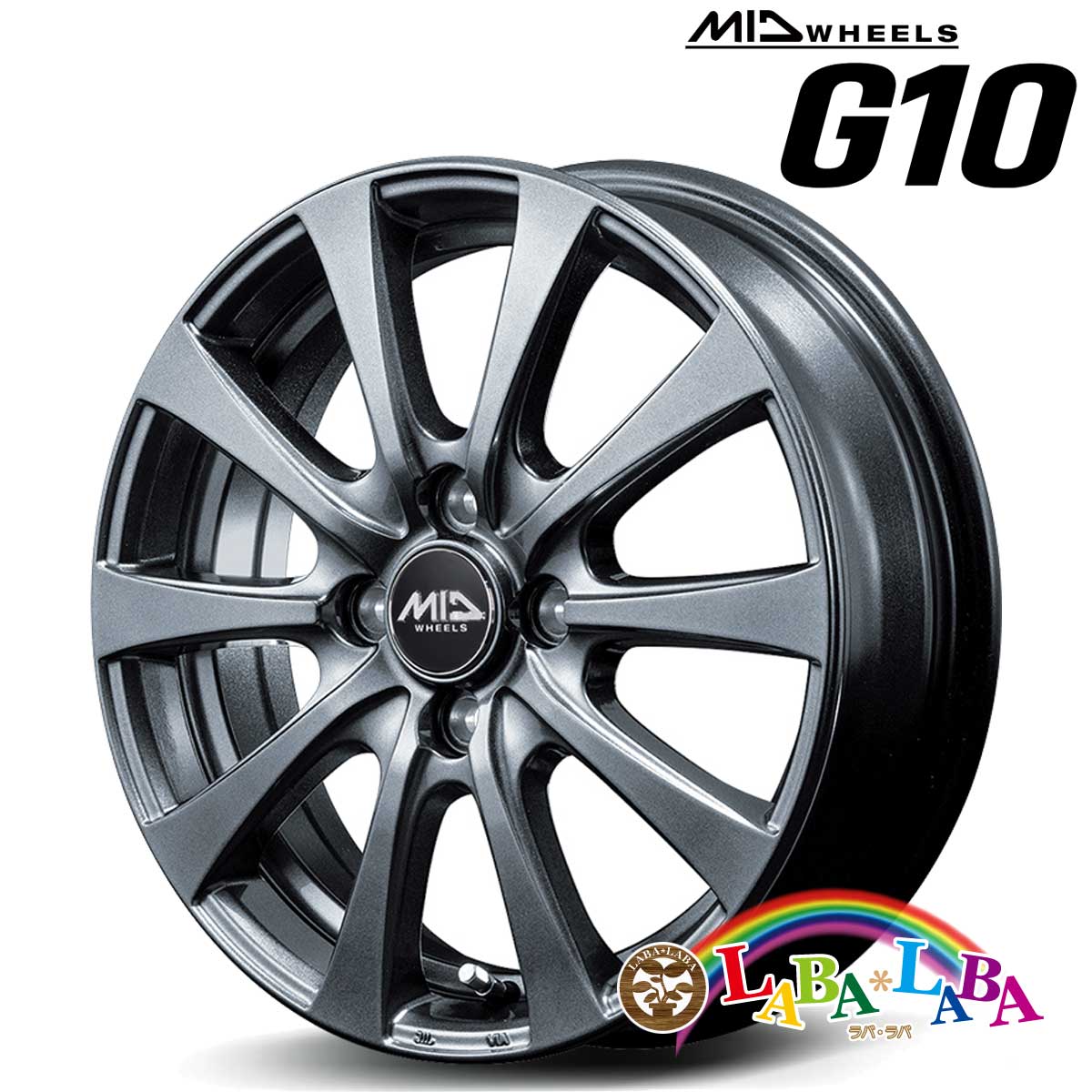 マルカサービス ホイール 12インチ 12×3.5J +42 PCD100 4穴 MID