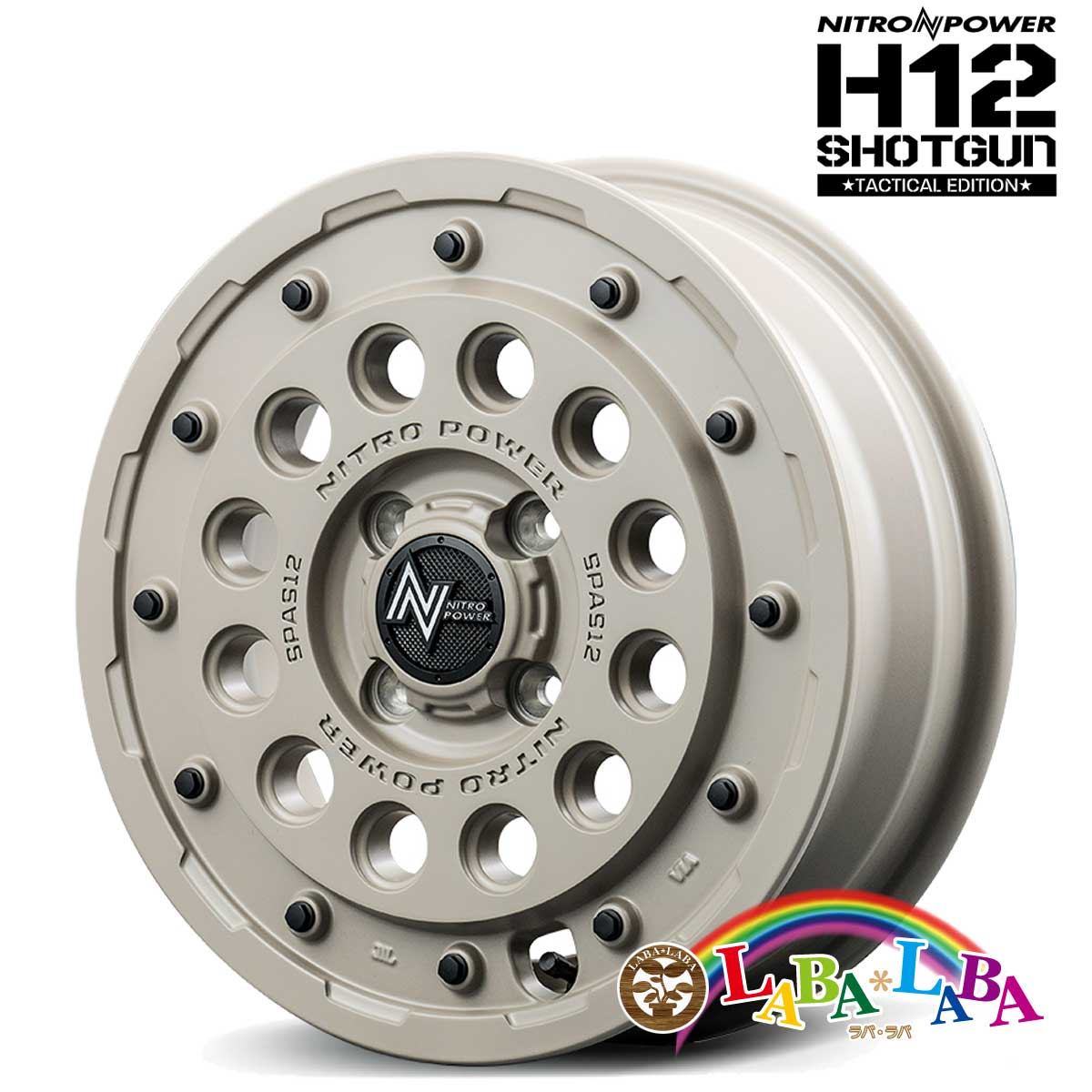 ホイール 15インチ 15×5.0J +45 PCD100 4穴 MID NITRO POWER H12 SHOTGUN TACTICAL EDITION 4本セット (1550 +45 100-4H)