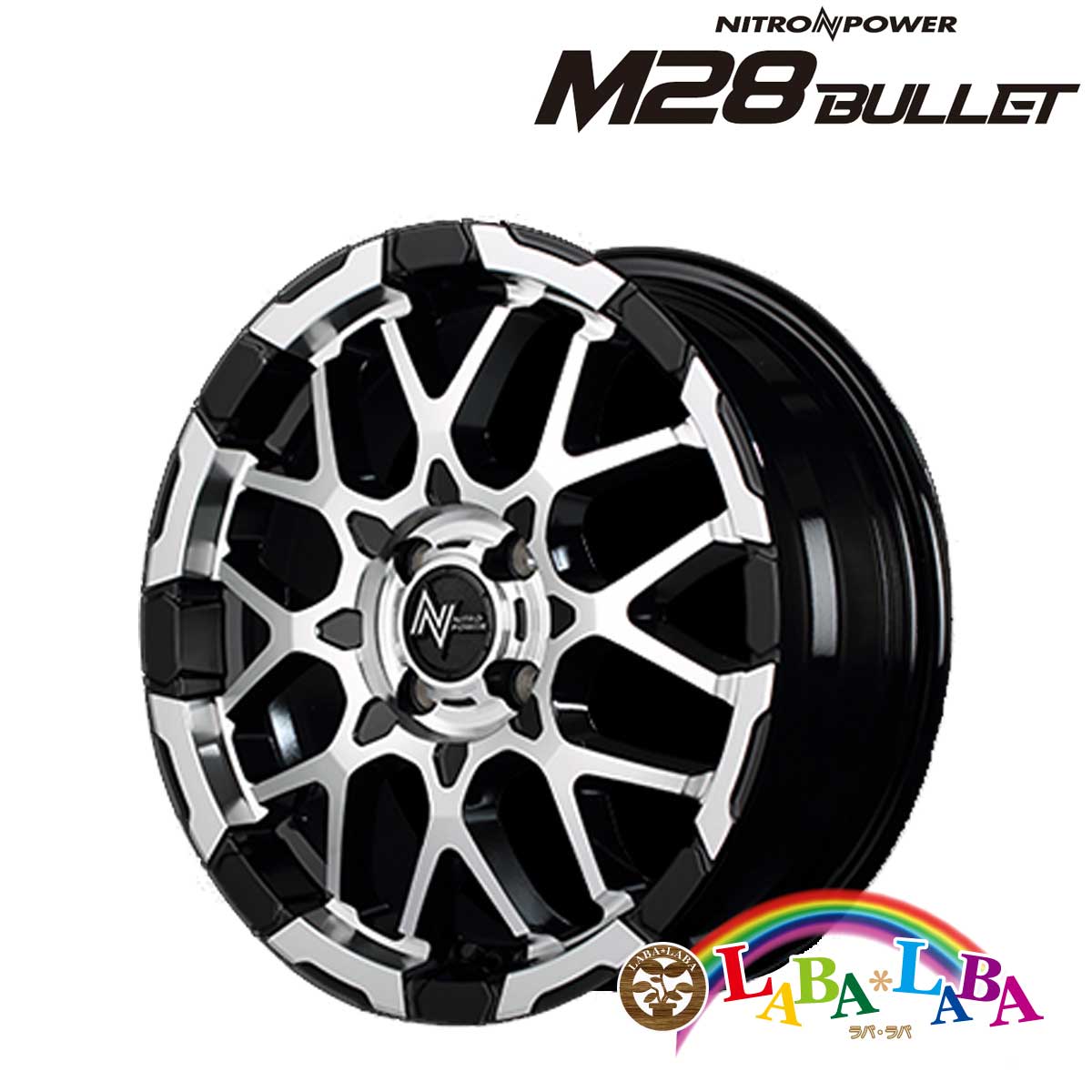 ホイール 15インチ 15×5.0J +48 PCD100 4穴 MID NITRO POWER M28 BULLET 4本セット (1550 +48 100-4H)