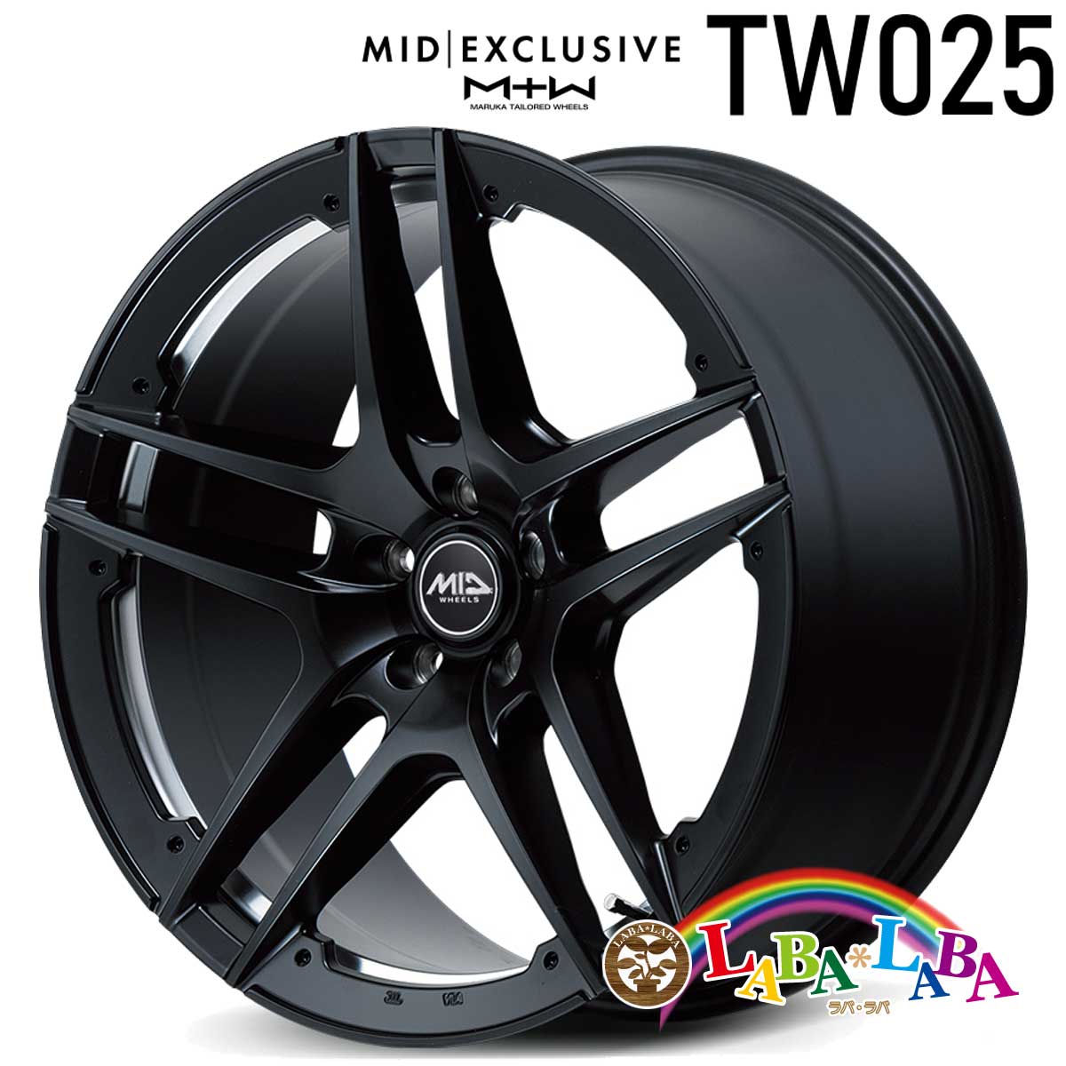 マルカサービス - 車輪 18in 18×7.0J +40 PCD114.3 5穴 MID MID EXCLUSIVE MTW 4本仕掛ける (1870 +40 114-5H) 自動車-車、バイク、自転車