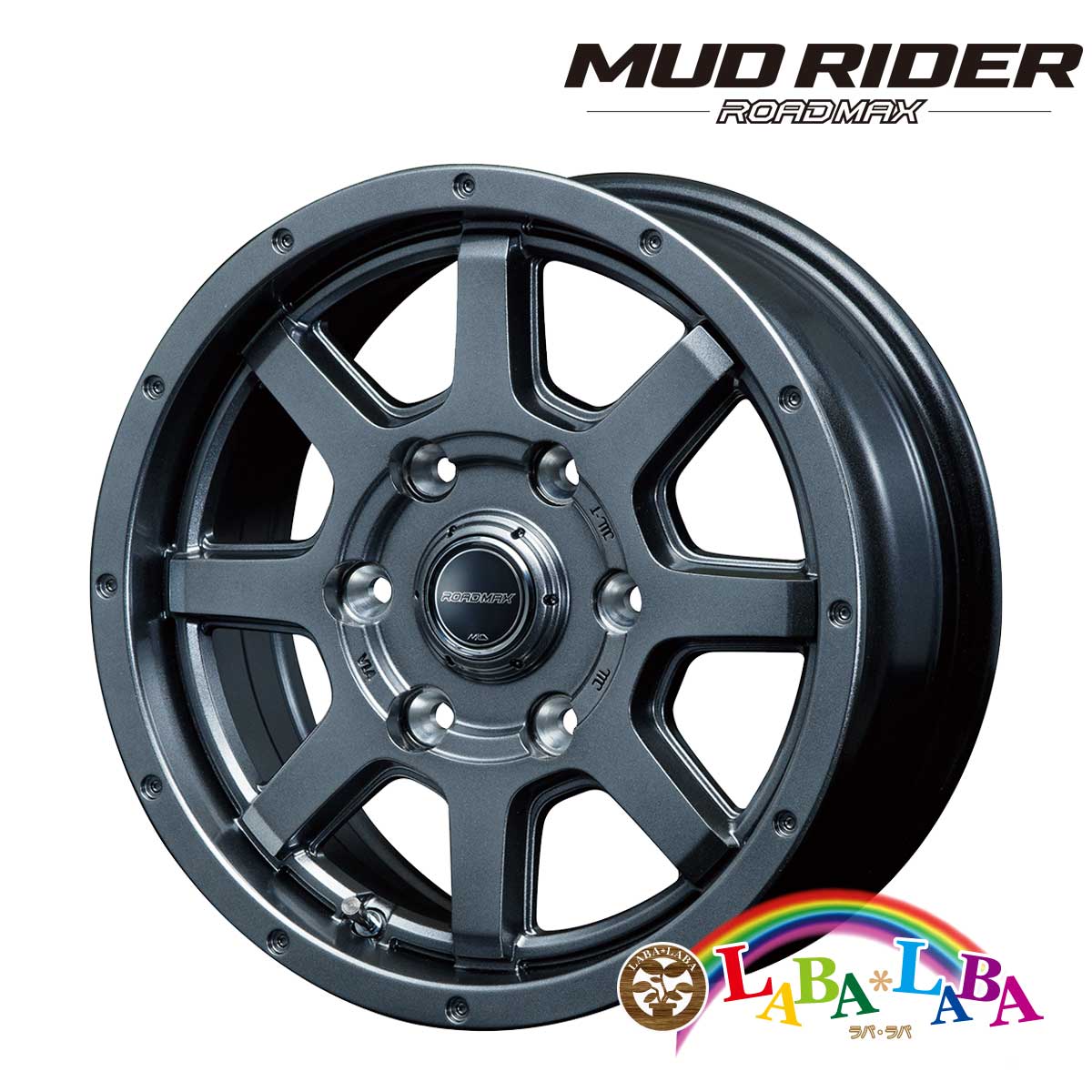 ホイール 15インチ 15×6.0J +33 PCD139 6穴 MID ROADMAX MUD RIDER 4本セット (1560 +33 139-6H)｜laba-laba