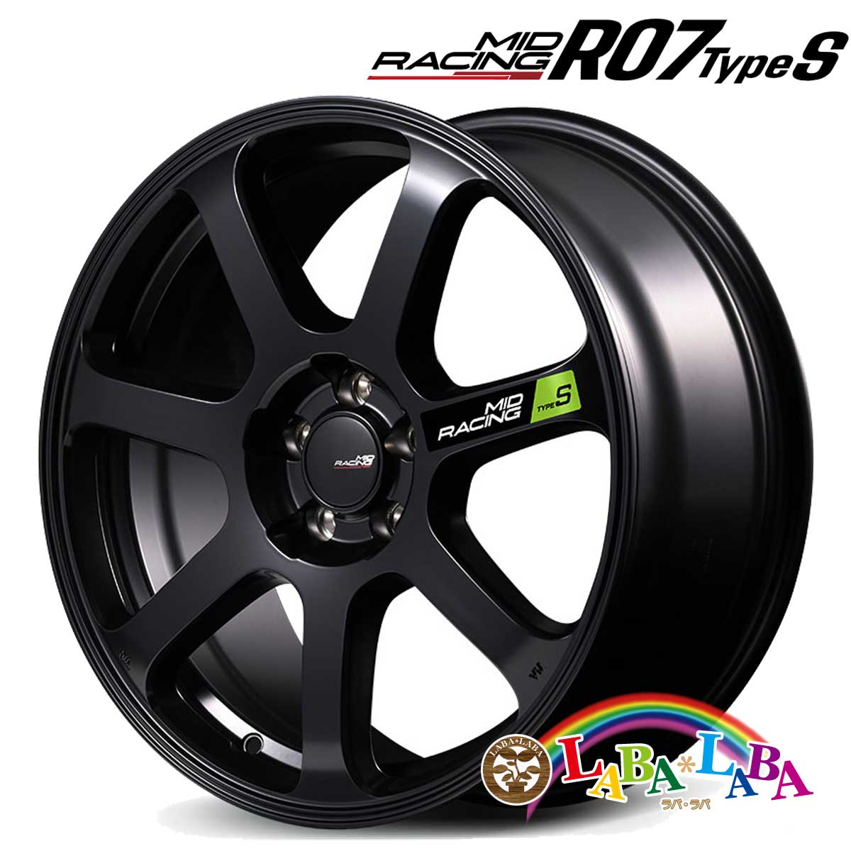 ホイール 17インチ 17×7.0J +48 PCD114.3 5穴 MID MID RACING R07 TypeS 4本セット (1770 +48 114-5H)