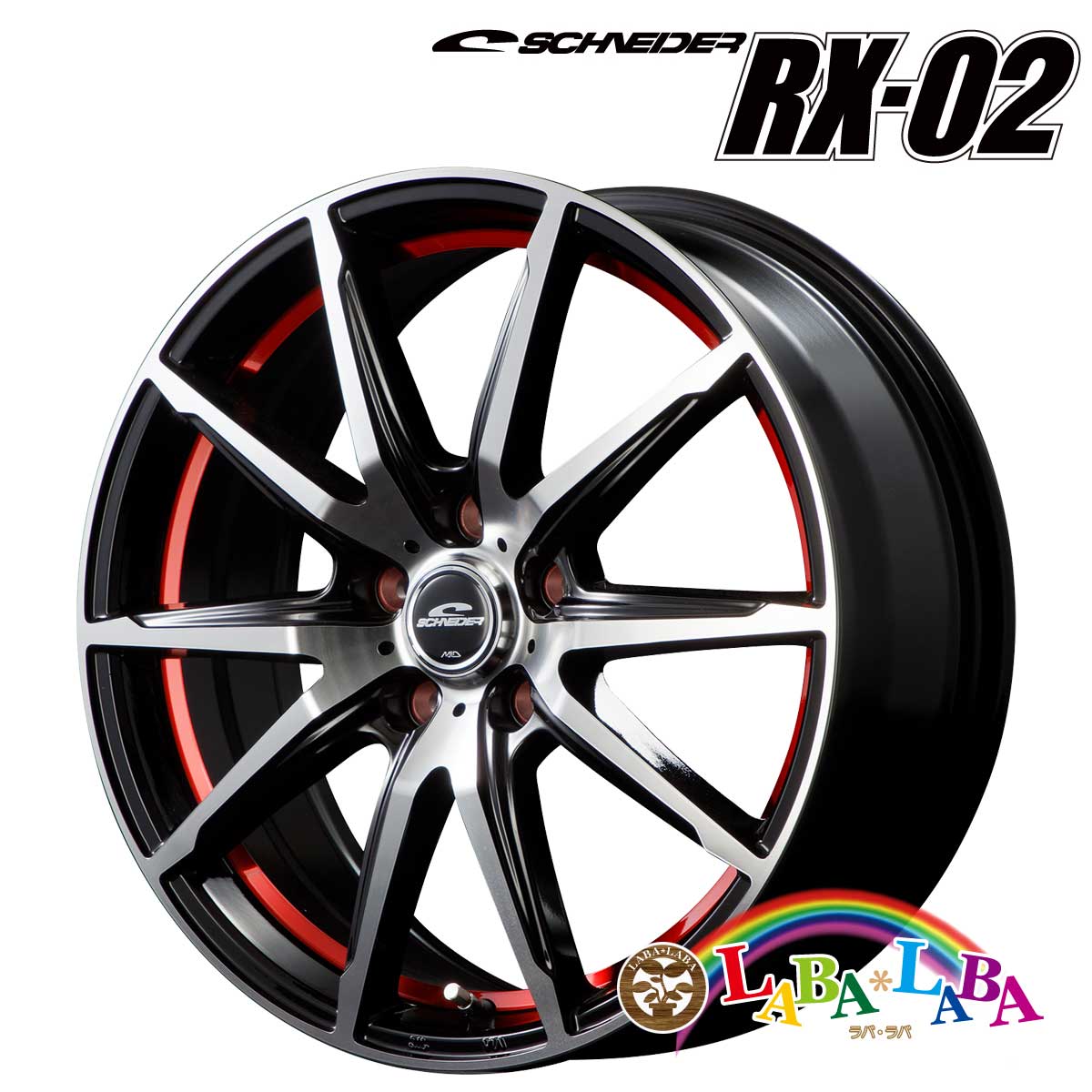 ホイール 18インチ 18×8.0J +45 PCD114 5穴 MID SCHNEIDER RX02 4本セット (1880 +45 114-5H)