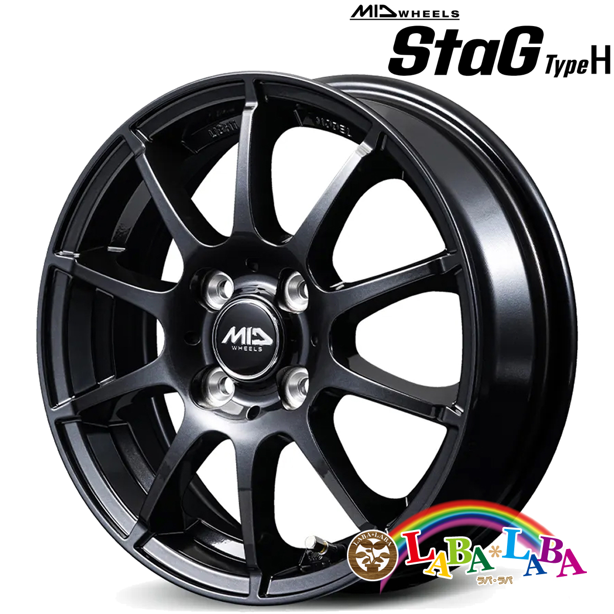 ホイール 14インチ 14×4.5J +45 PCD100 4穴 TOPY RIVALDICE01 4本